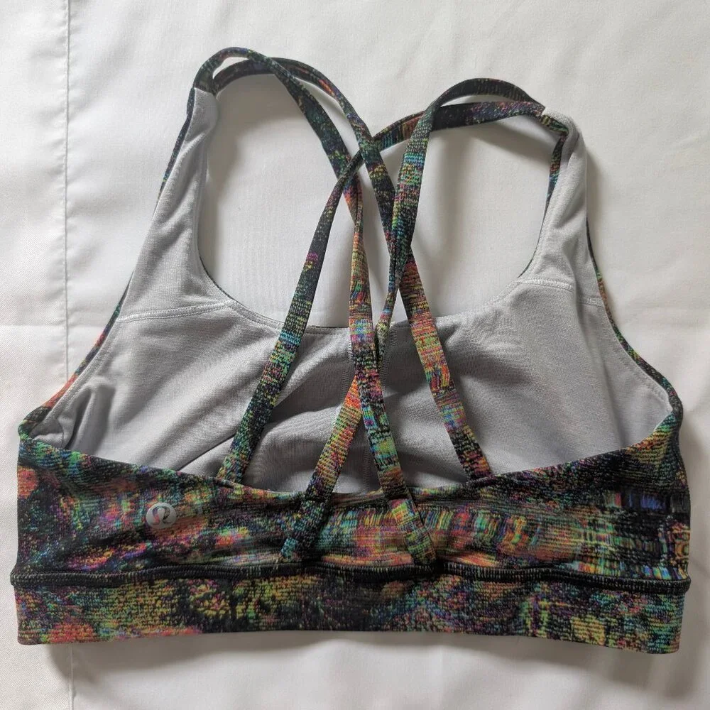 EUC Lululemon Energy Bra Glitch Tapestry Starlight Multi Women's 6 Small sports - Picture 5 of 9